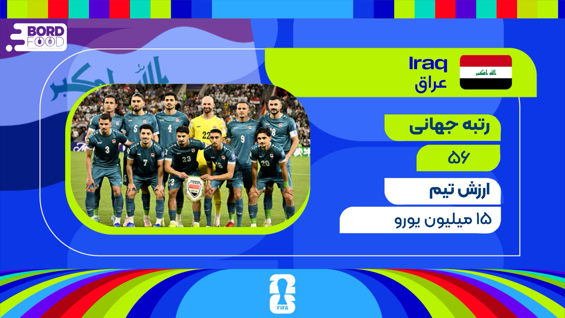 معرفی تیم‌های حاضر در جام جهانی 2026 _ عراق